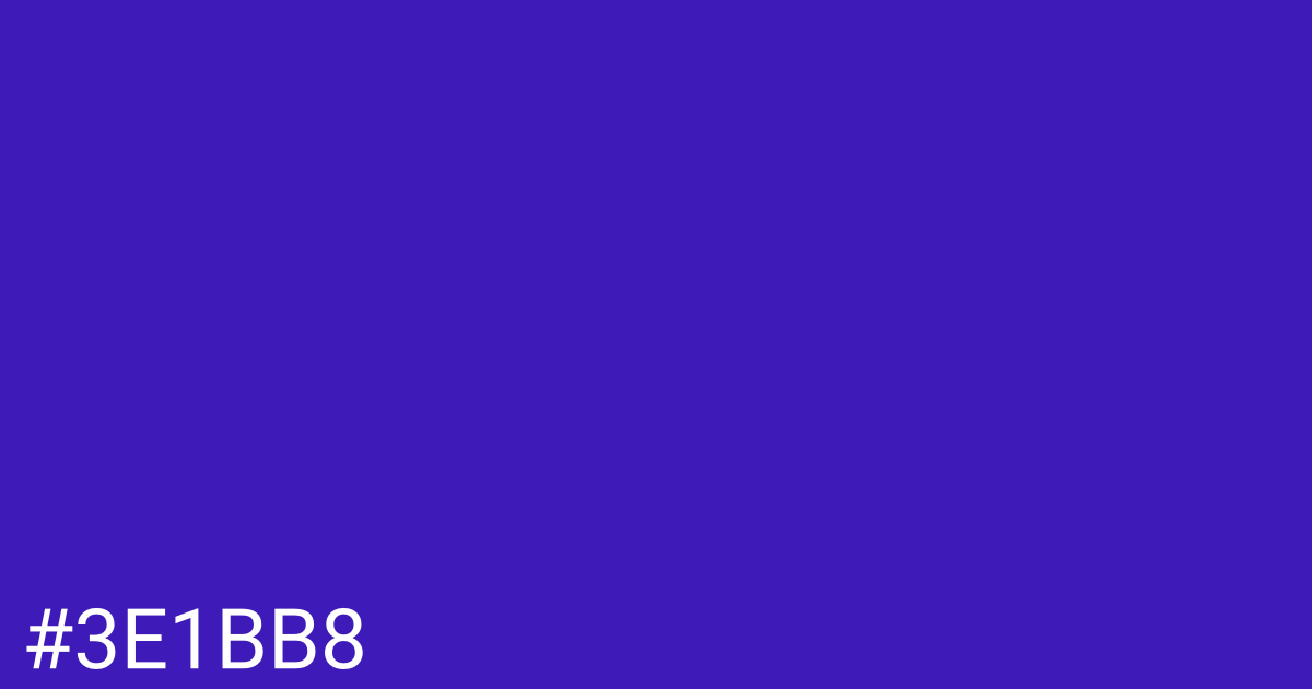 Hex color #3e1bb8 graphic