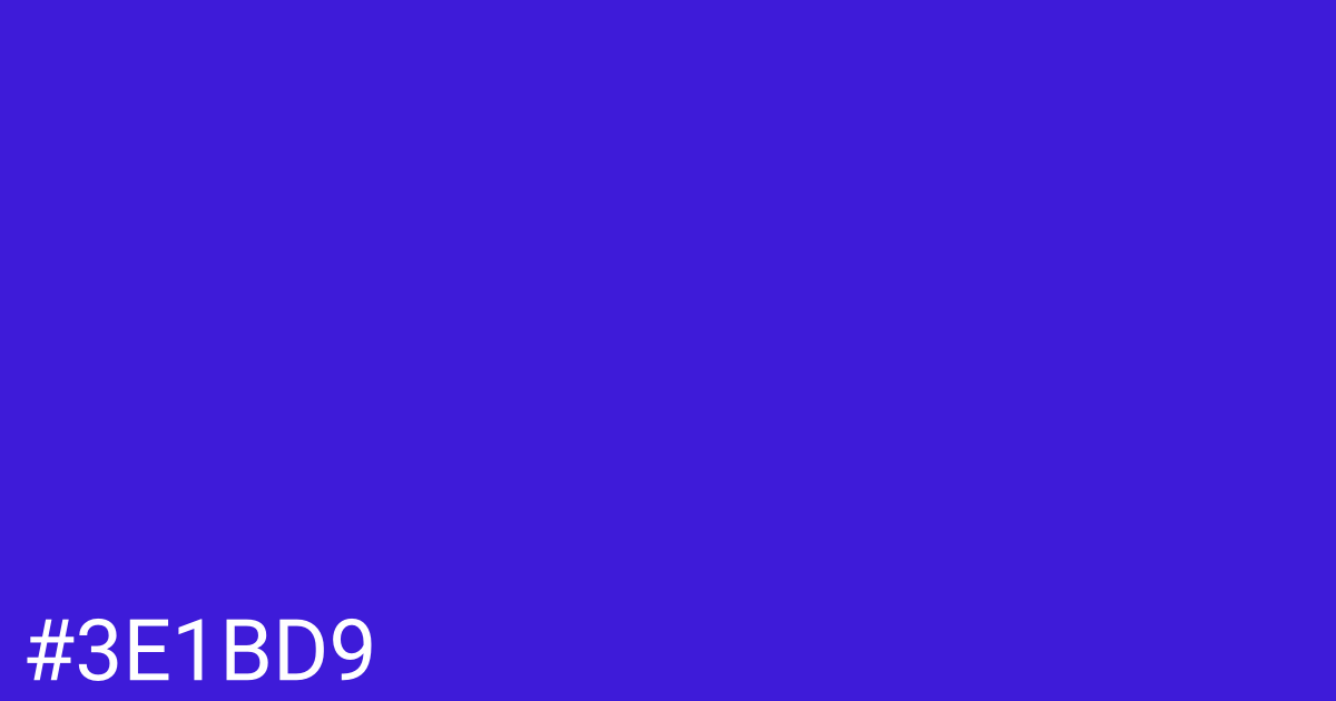 Hex color #3e1bd9 graphic