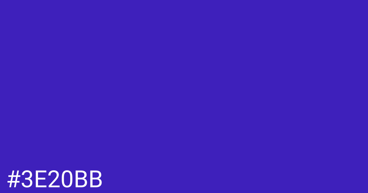 Hex color #3e20bb graphic