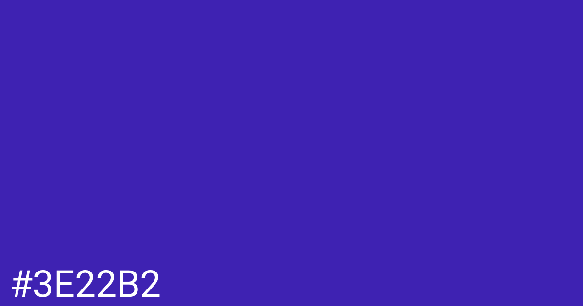 Hex color #3e22b2 graphic