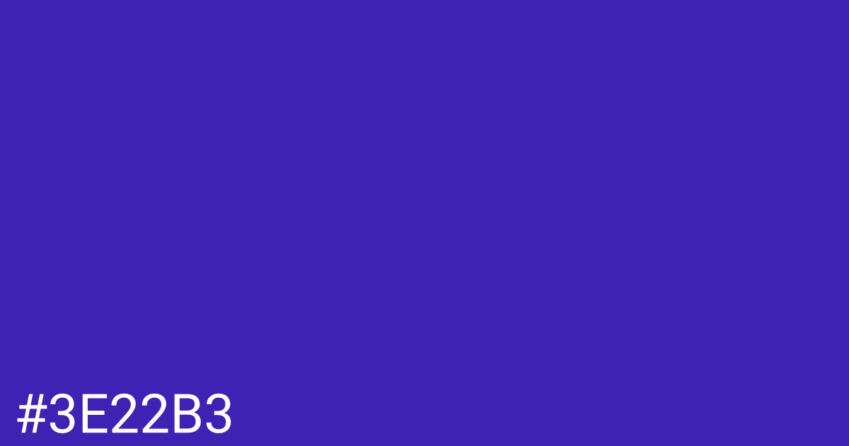 Hex color #3e22b3 graphic