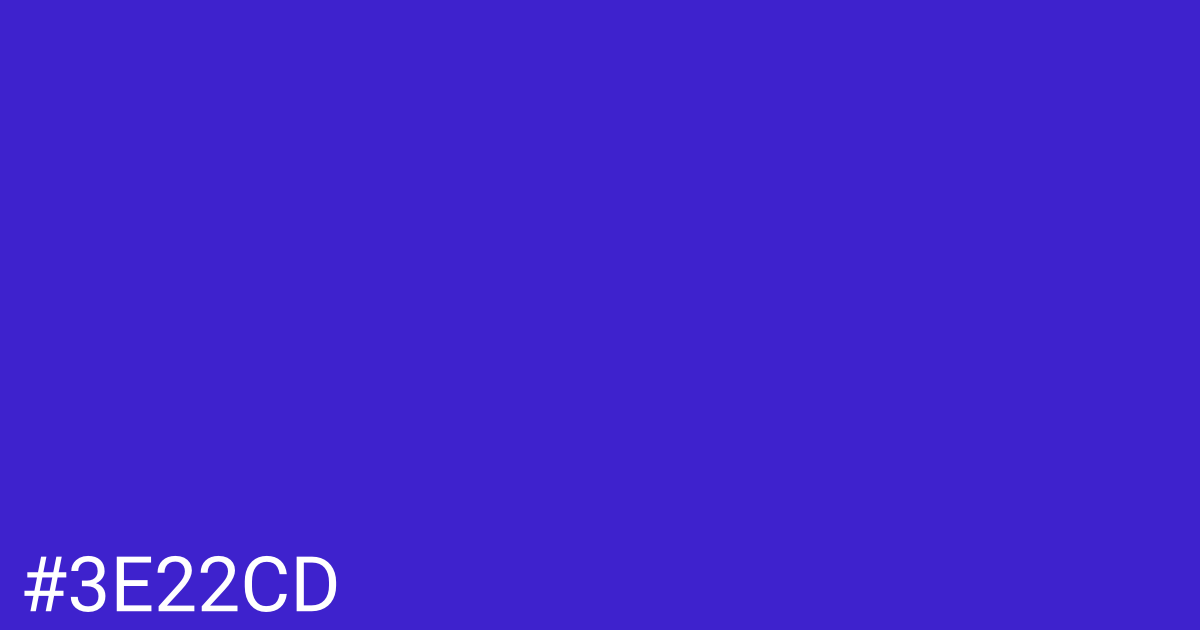 Hex color #3e22cd graphic