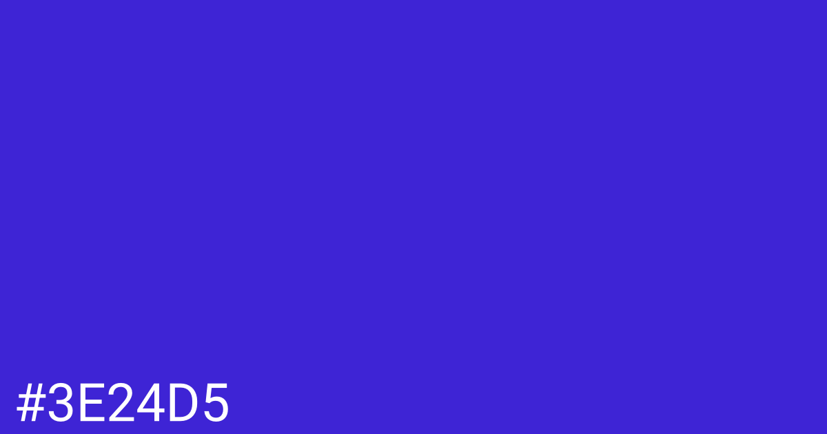 Hex color #3e24d5 graphic