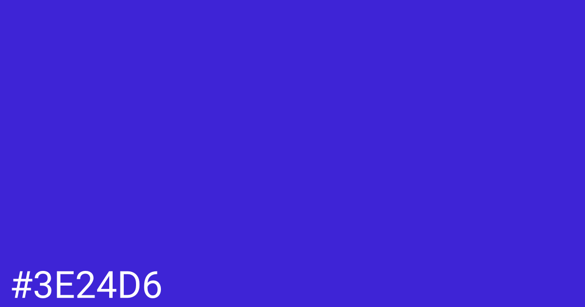 Hex color #3e24d6 graphic