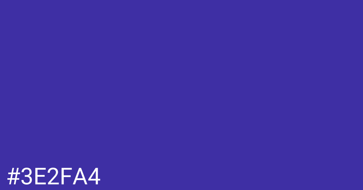 Hex color #3e2fa4 graphic