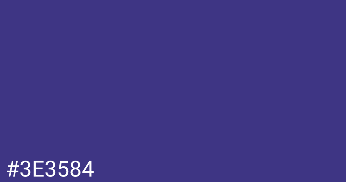 Hex color #3e3584 graphic