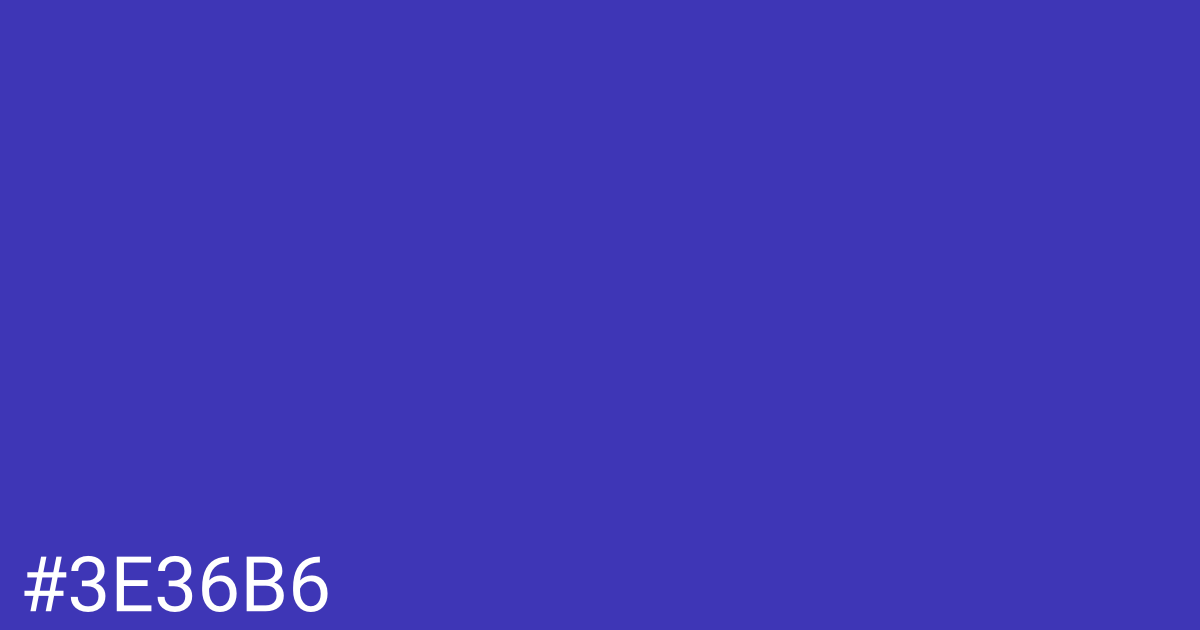 Hex color #3e36b6 graphic