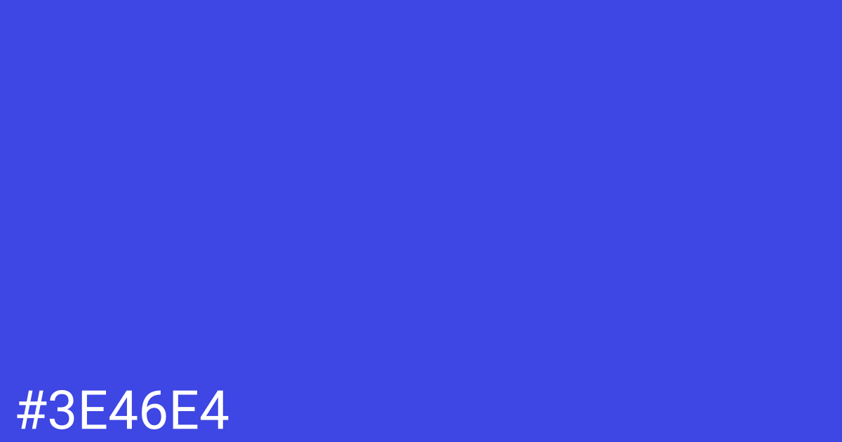 Hex color #3e46e4 graphic