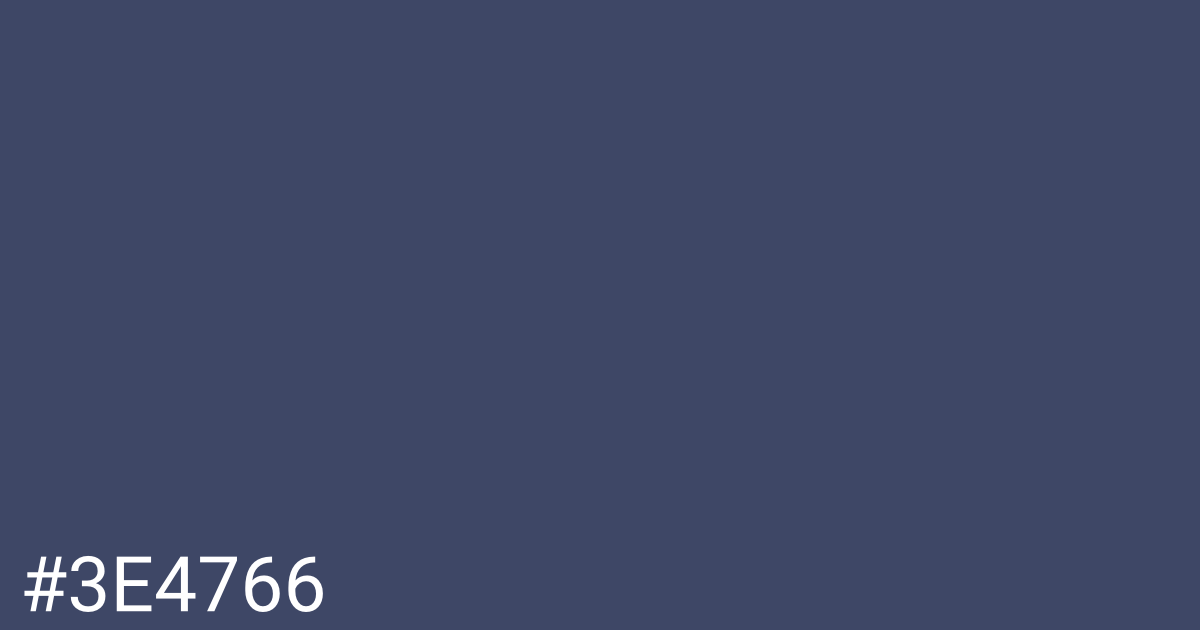 Hex color #3e4766 graphic