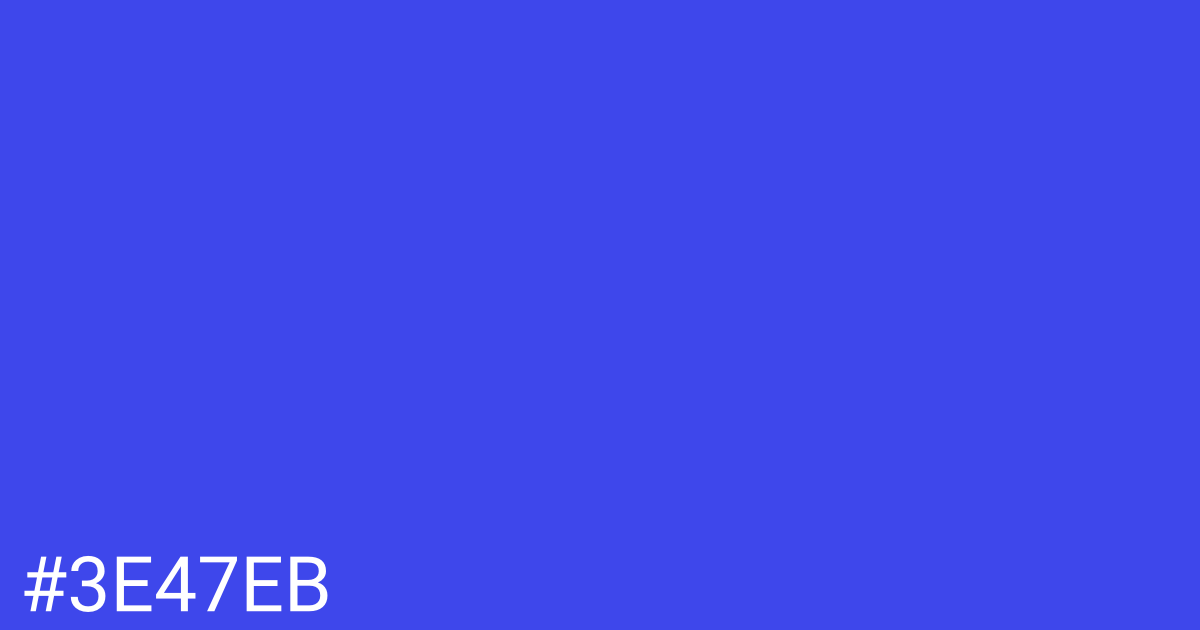 Hex color #3e47eb graphic