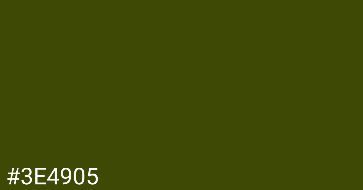 Hex color #3e4905 graphic