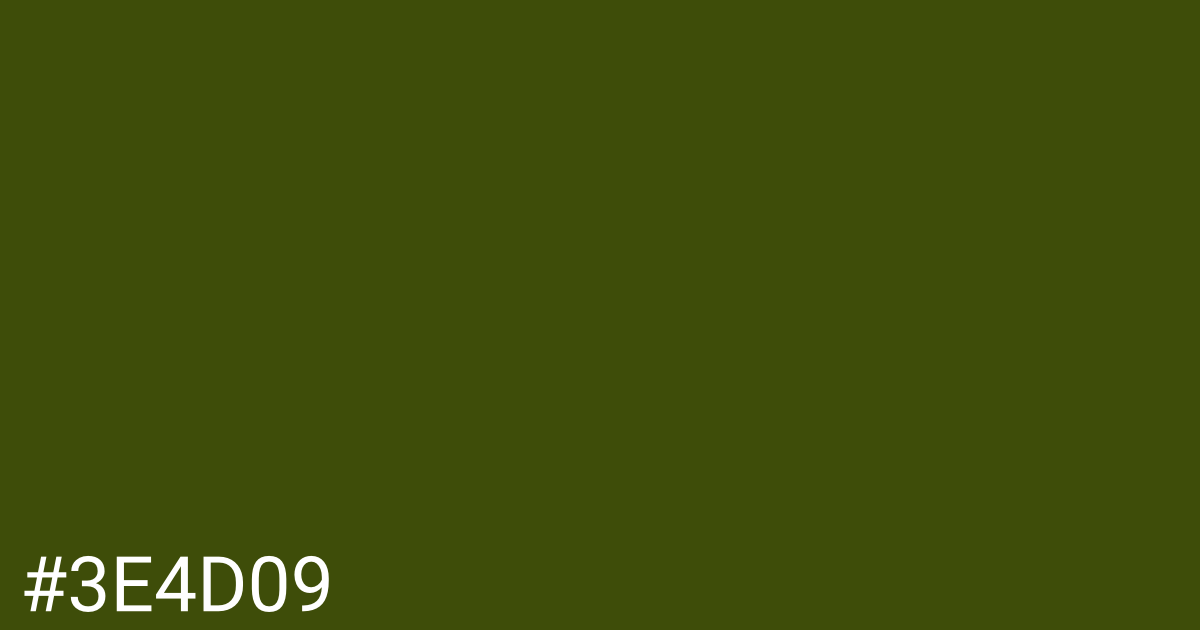 Hex color #3e4d09 graphic