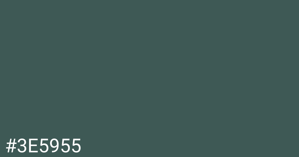 Hex color #3e5955 graphic