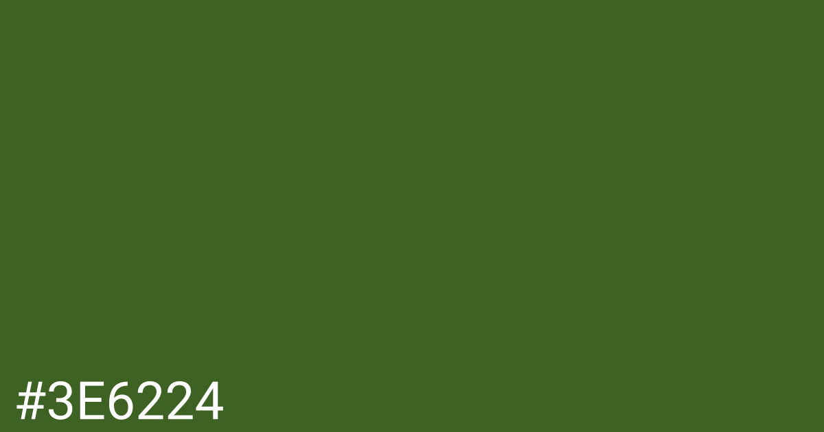 Hex color #3e6224 graphic