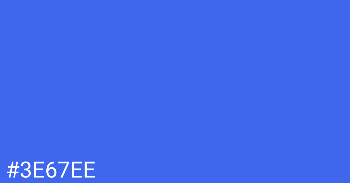 Hex color #3e67ee graphic