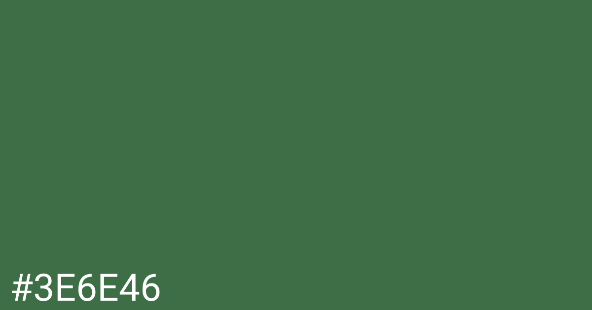 Hex color #3e6e46 graphic