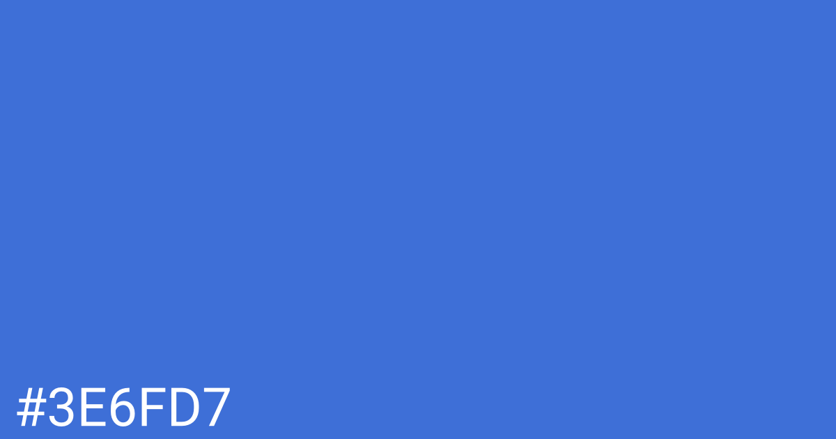 Hex color #3e6fd7 graphic