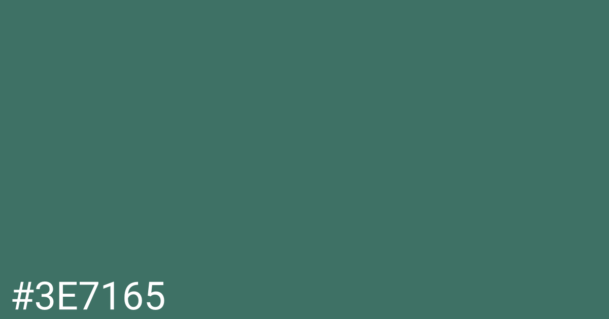 Hex color #3e7165 graphic