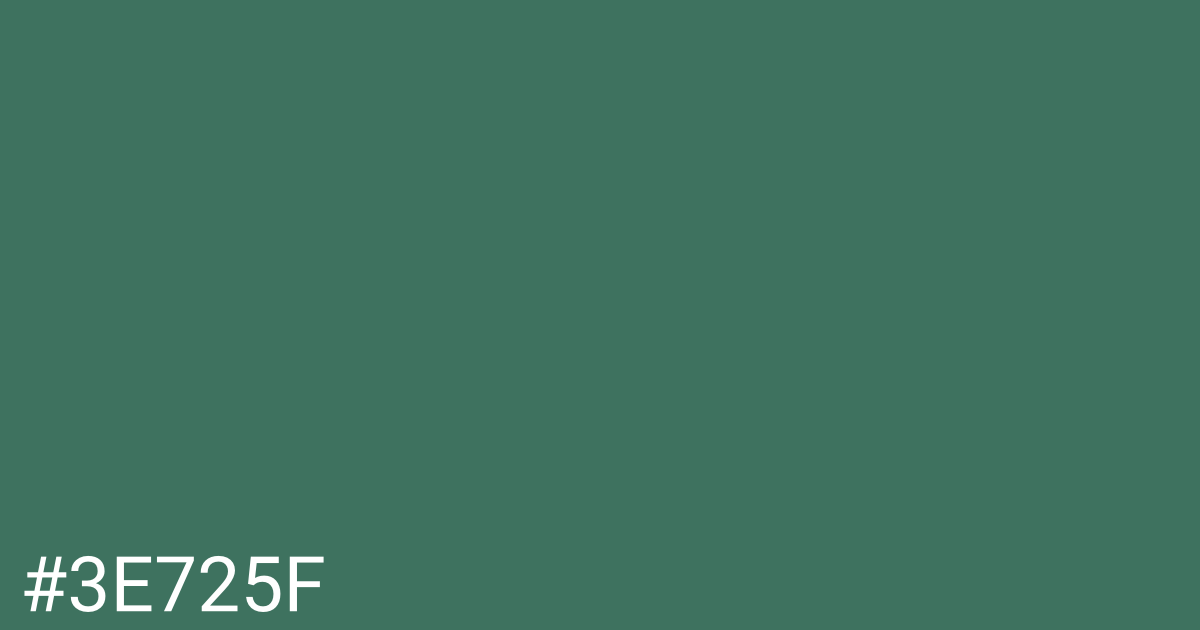 Hex color #3e725f graphic