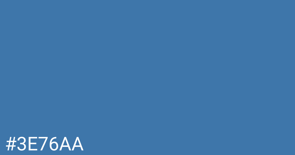 Hex color #3e76aa graphic
