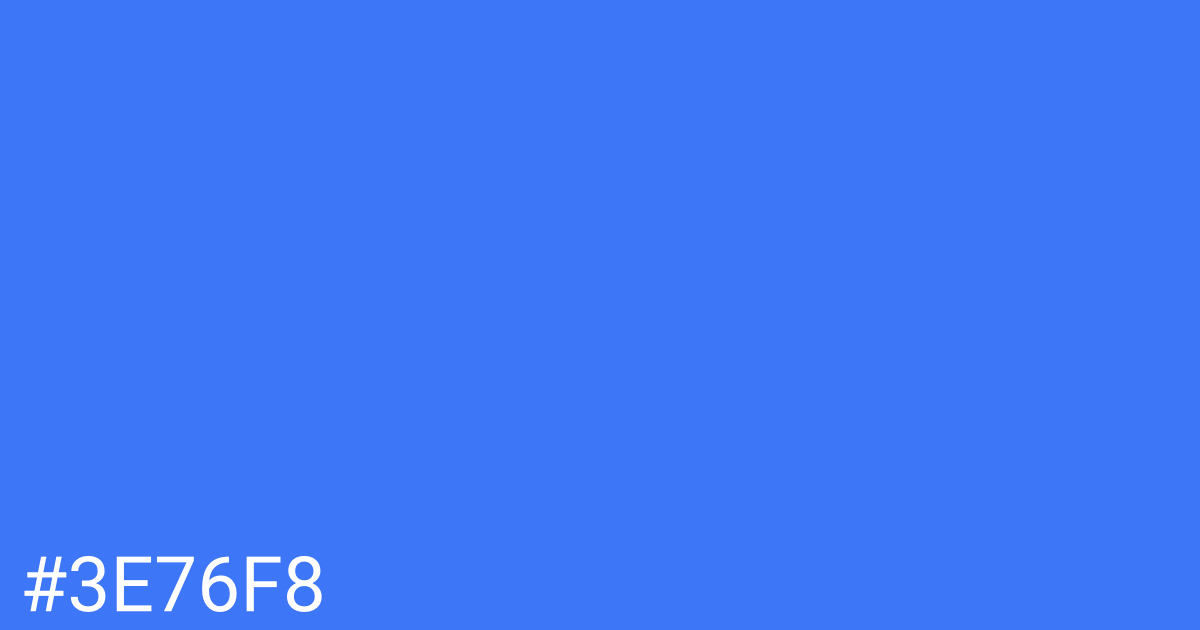 Hex color #3e76f8 graphic