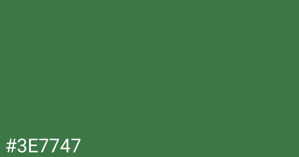 Hex color #3e7747 graphic