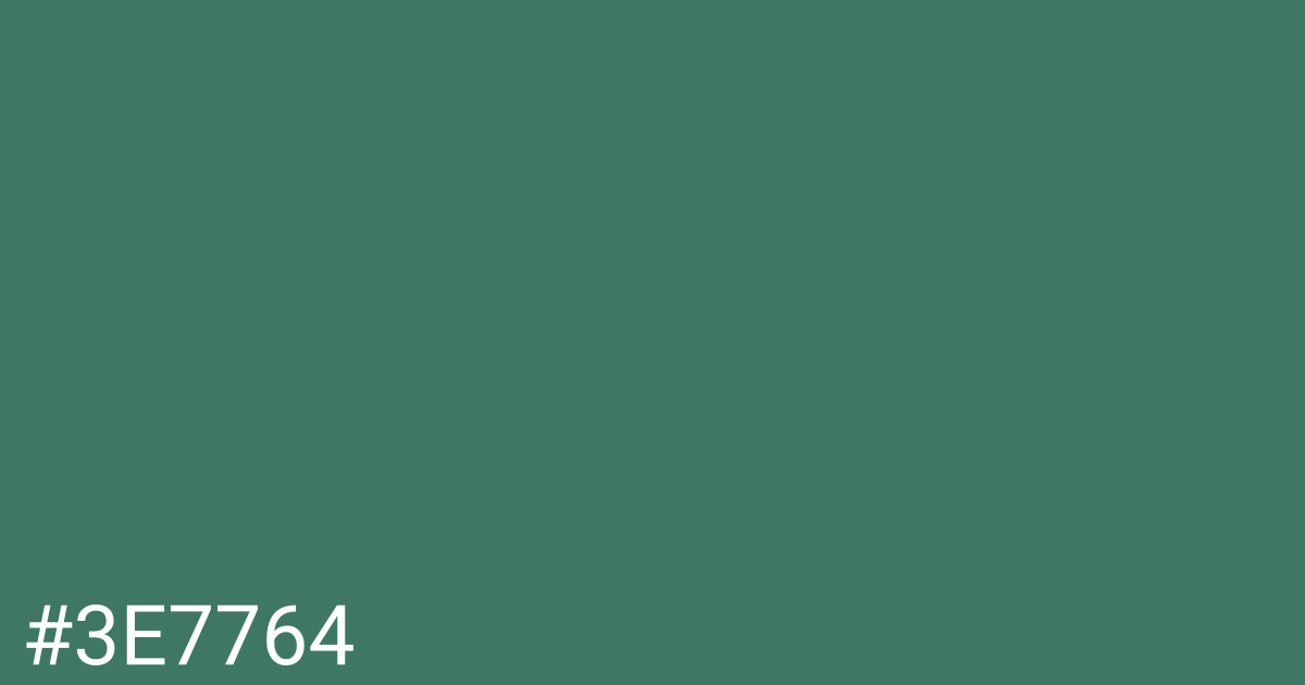 Hex color #3e7764 graphic