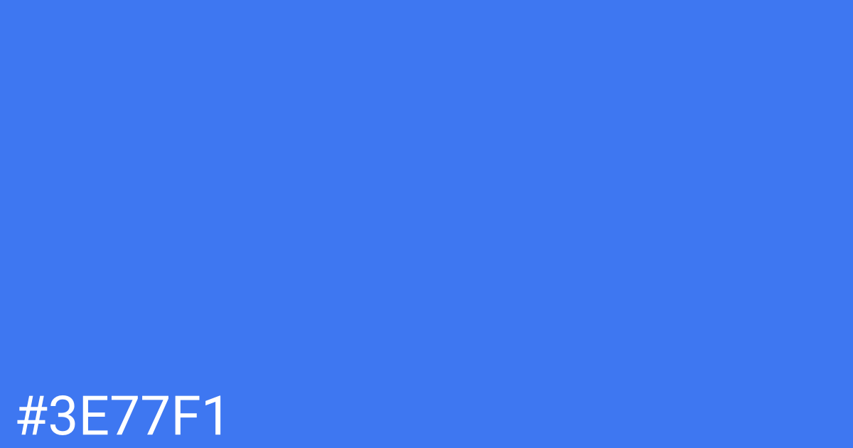 Hex color #3e77f1 graphic