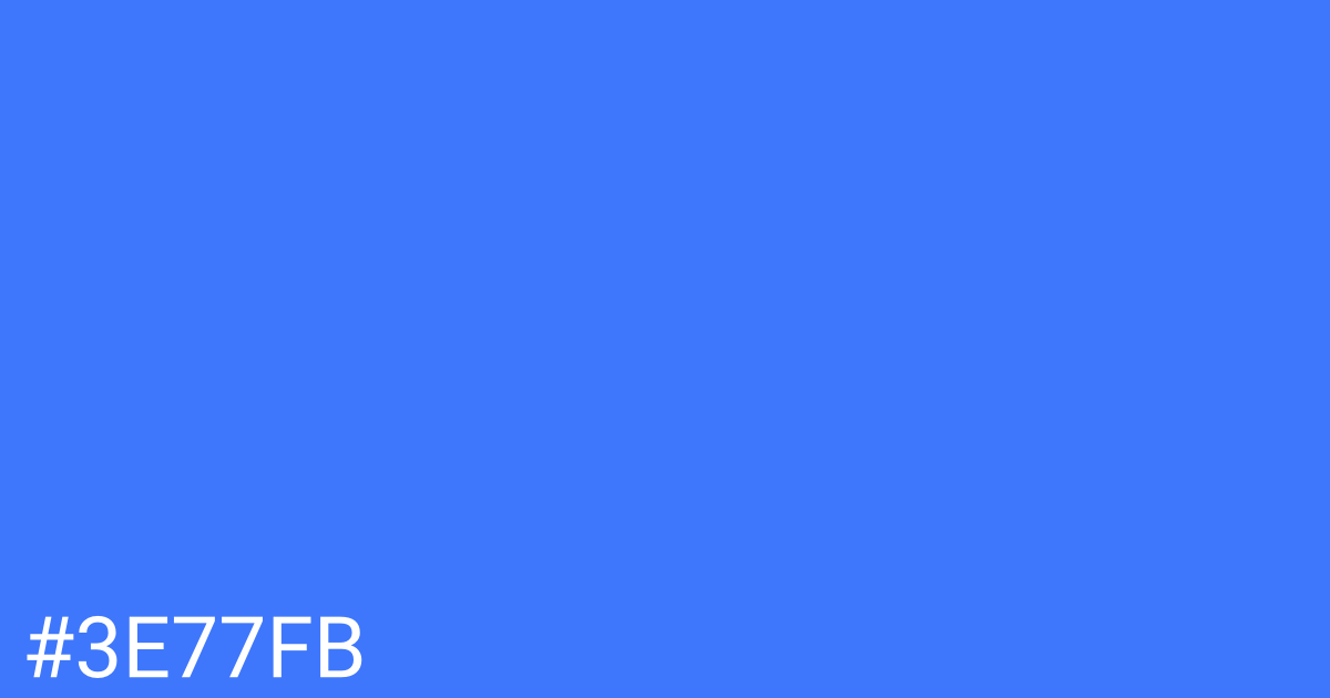 Hex color #3e77fb graphic