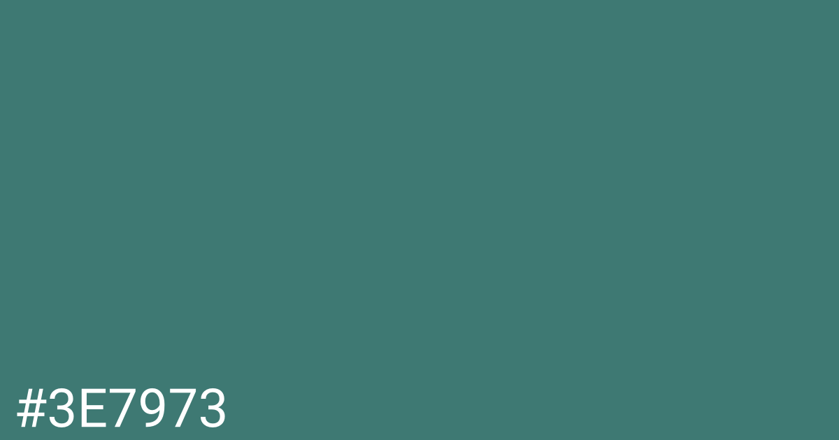 Hex color #3e7973 graphic