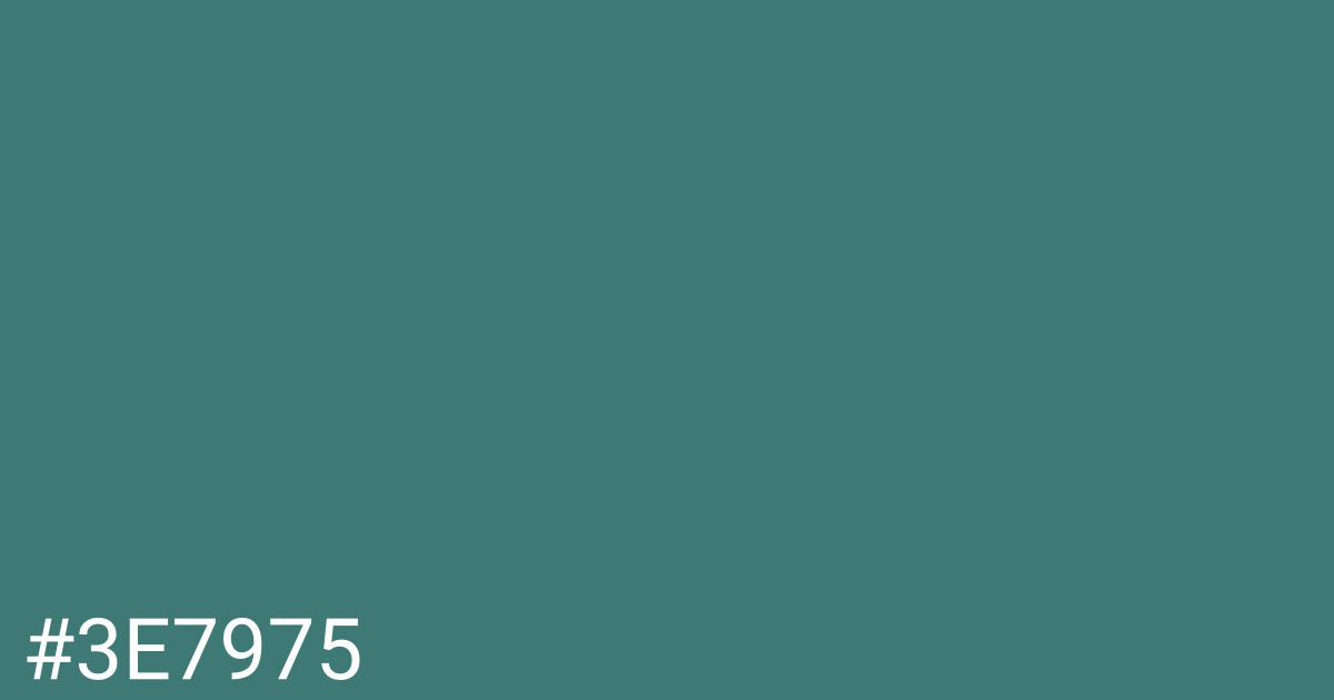 Hex color #3e7975 graphic