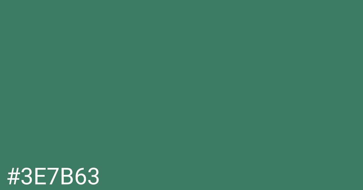 Hex color #3e7b63 graphic