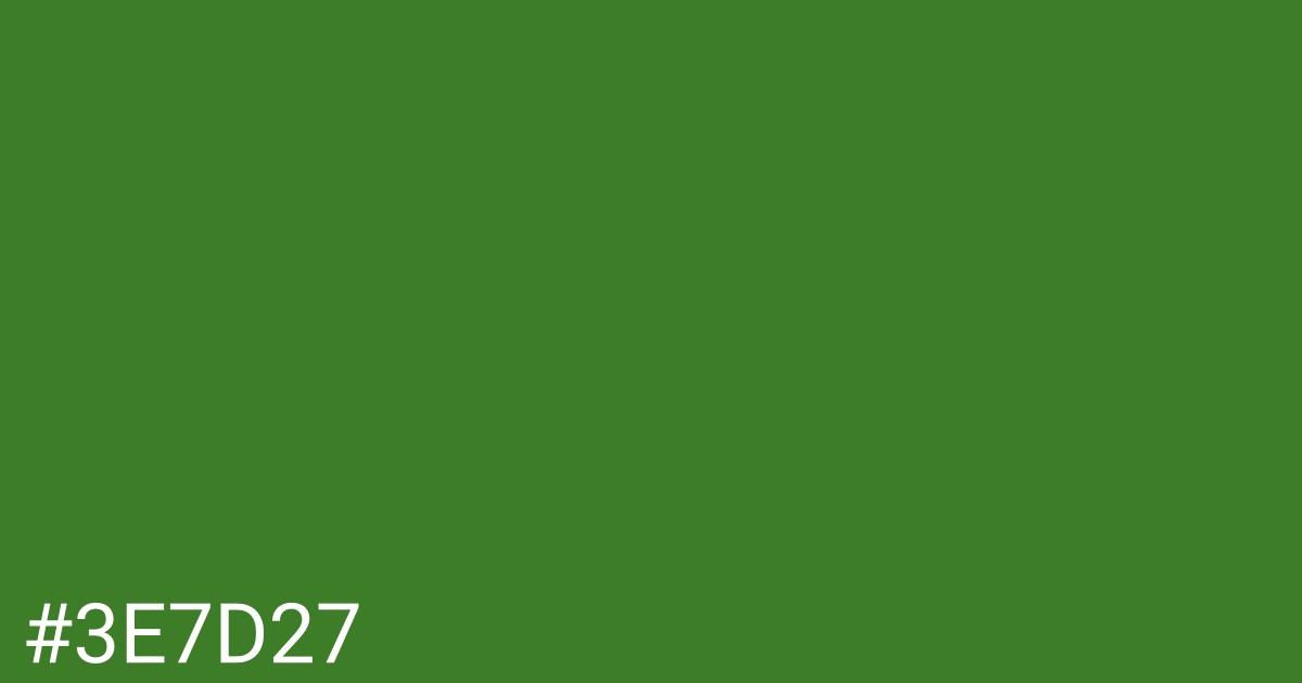 Hex color #3e7d27 graphic