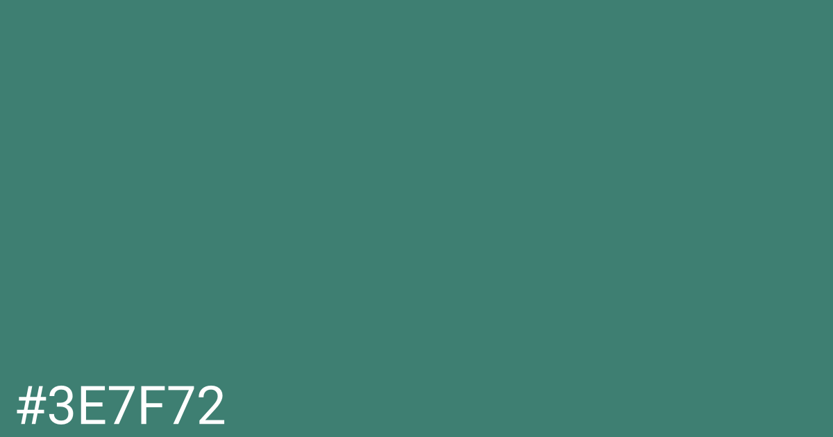 Hex color #3e7f72 graphic