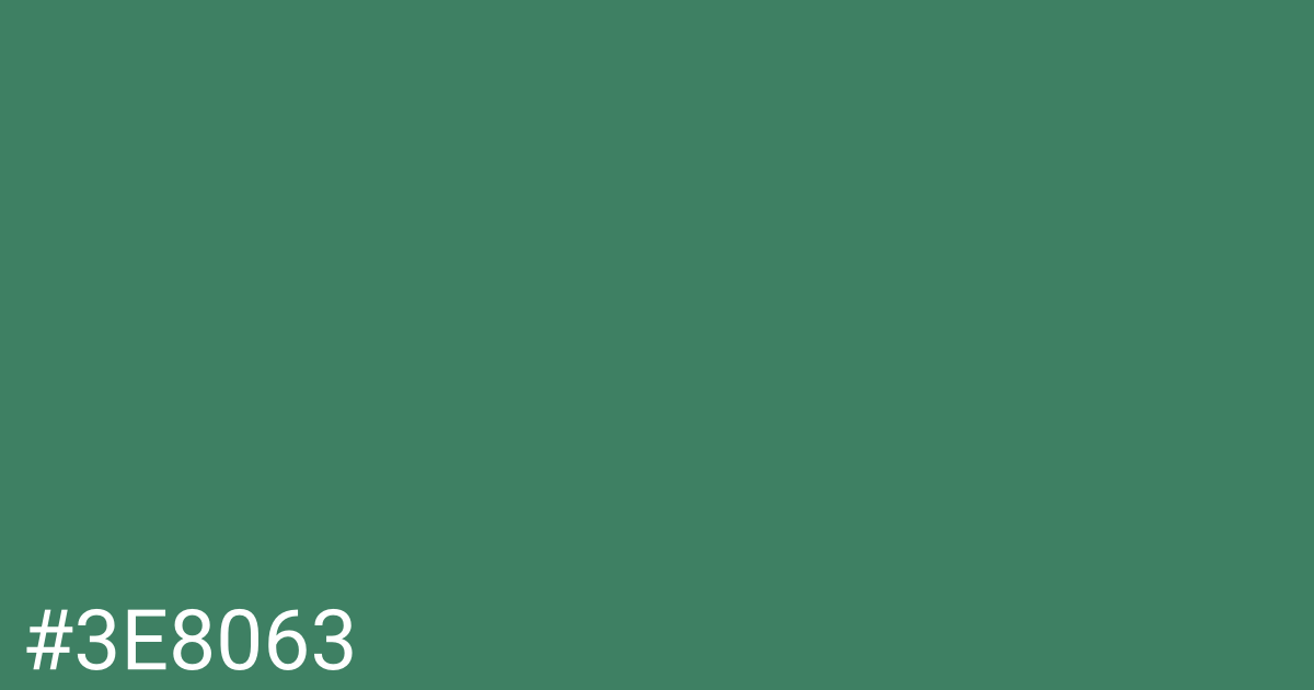 Hex color #3e8063 graphic