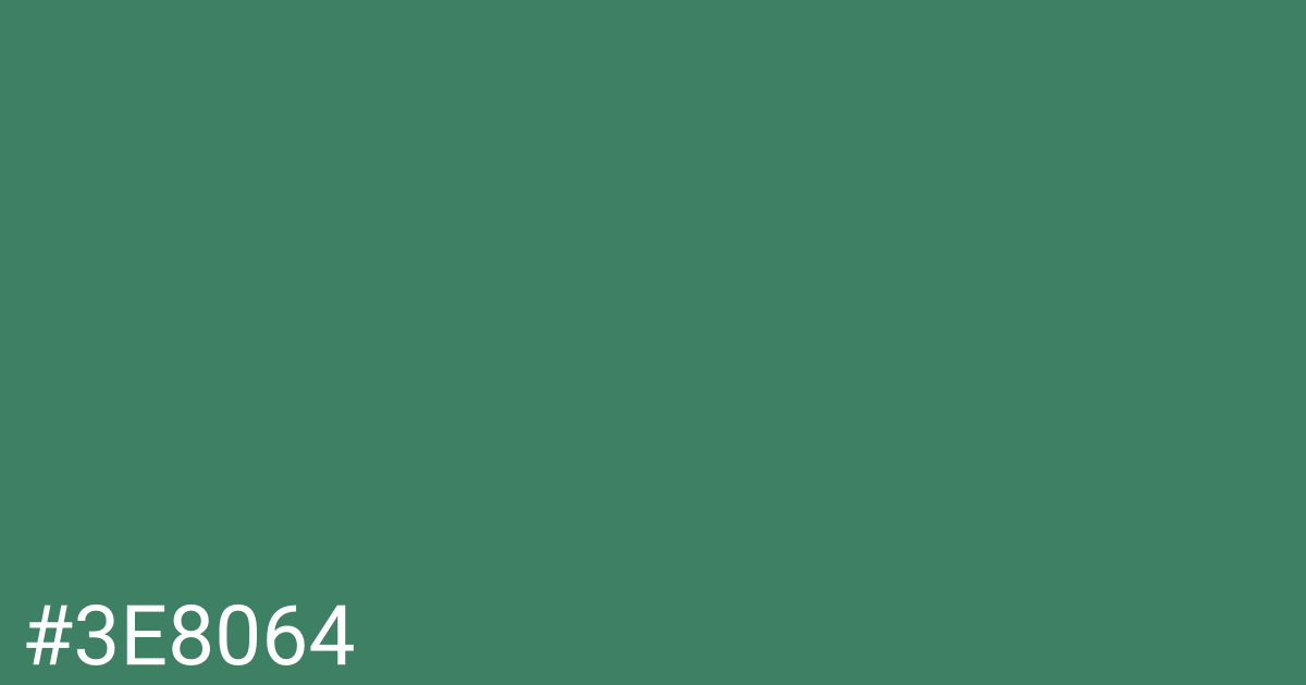 Hex color #3e8064 graphic