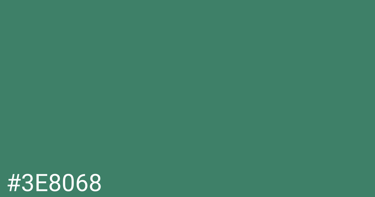 Hex color #3e8068 graphic