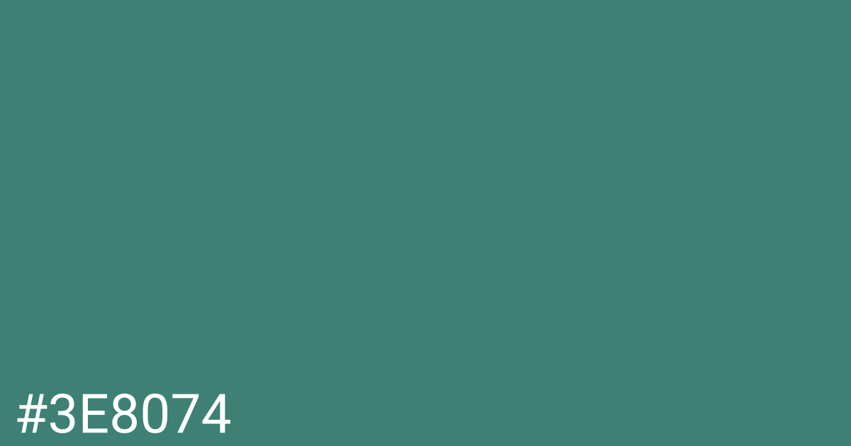 Hex color #3e8074 graphic