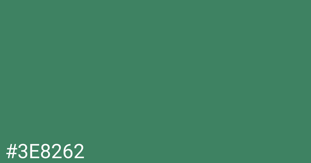 Hex color #3e8262 graphic