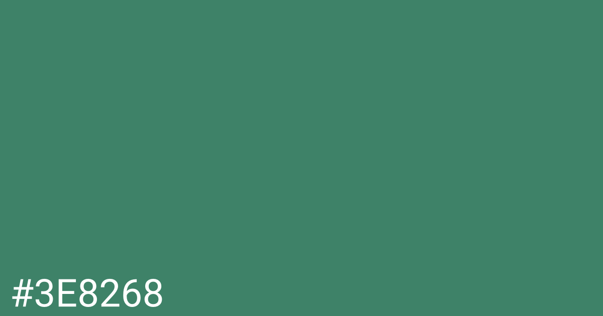 Hex color #3e8268 graphic