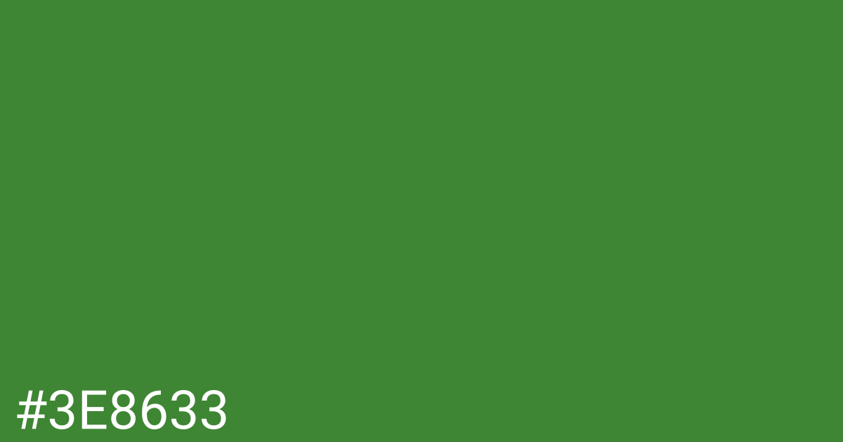 Hex color #3e8633 graphic