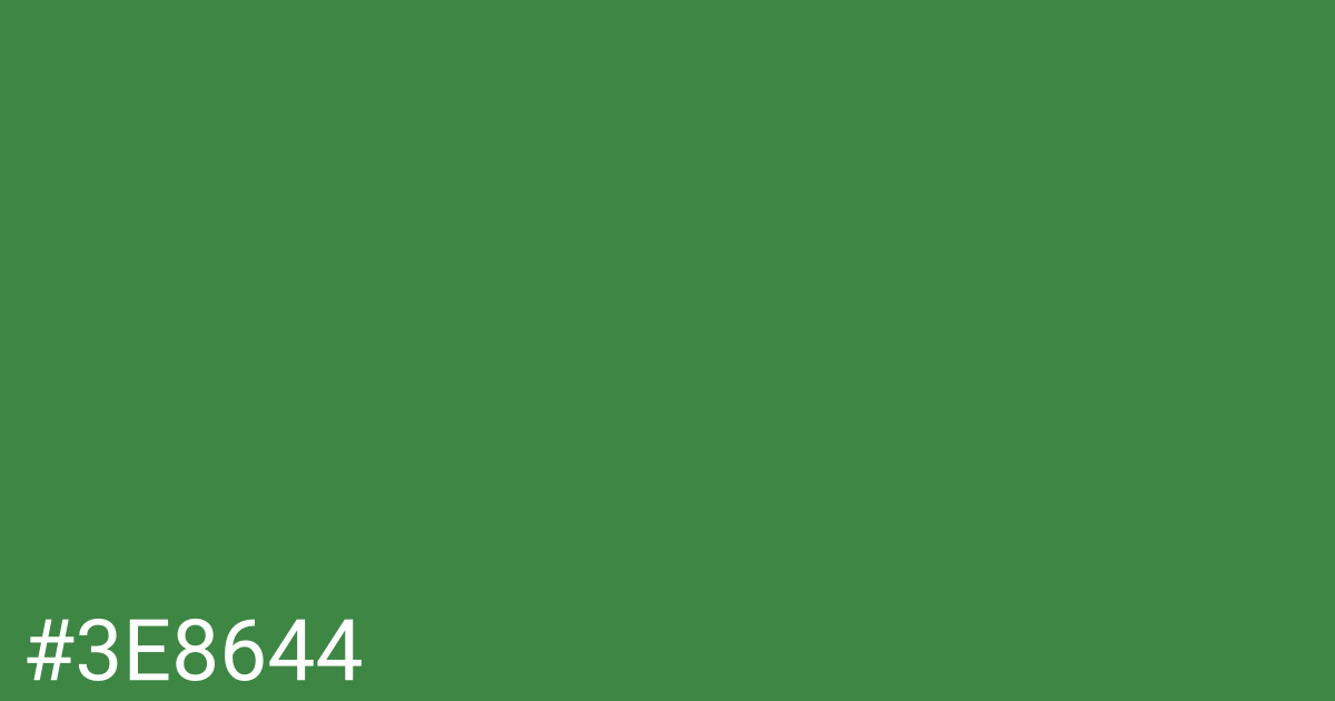 Hex color #3e8644 graphic