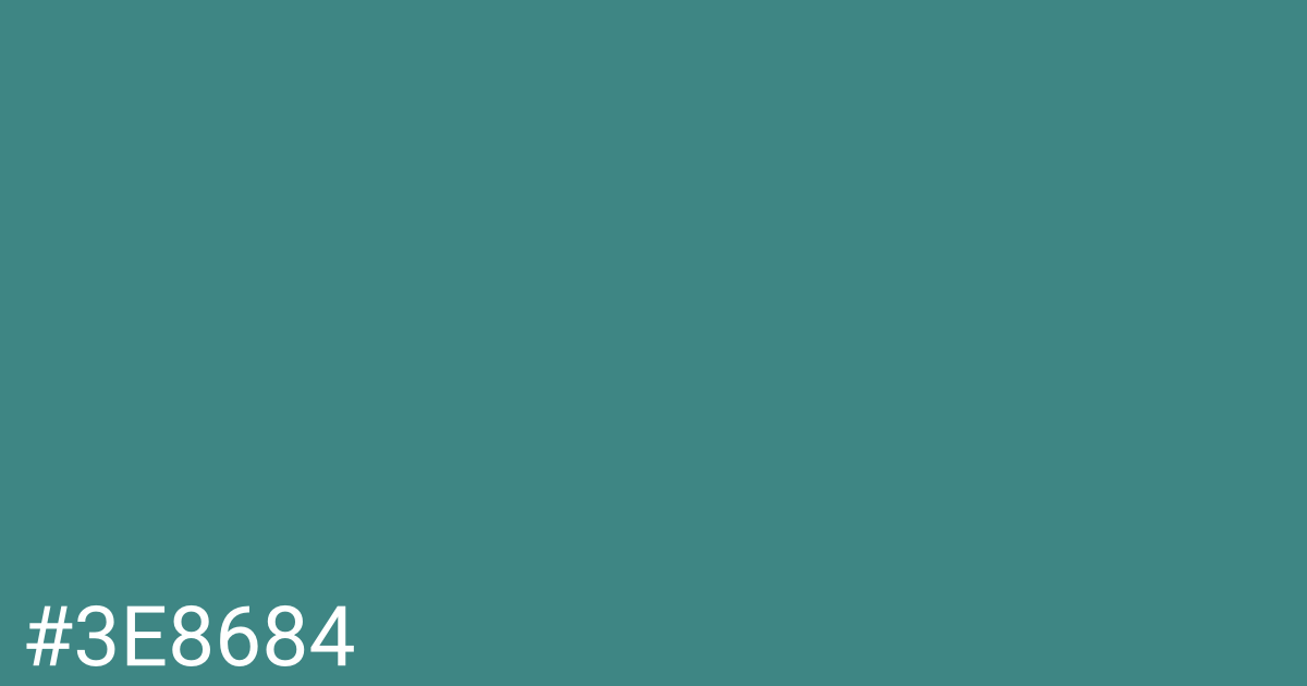 Hex color #3e8684 graphic