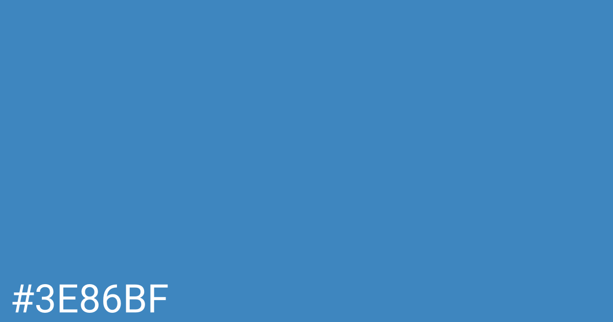 Hex color #3e86bf graphic
