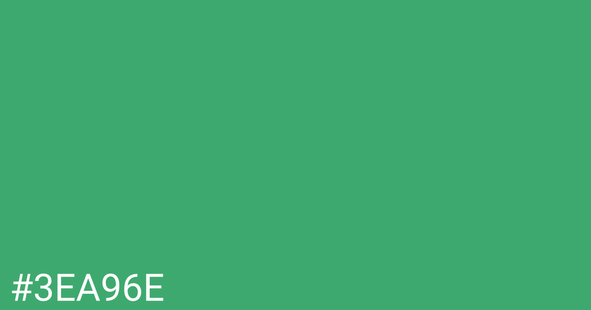 Hex color #3ea96e graphic
