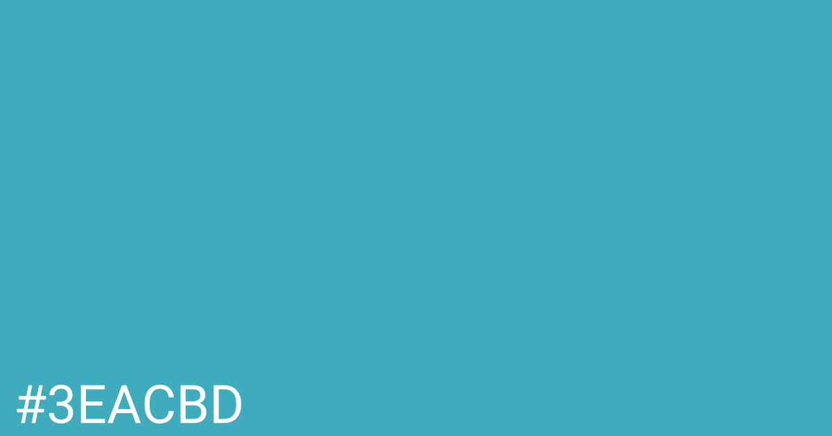 Hex color #3eacbd graphic