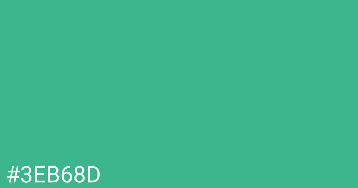 Hex color #3eb68d graphic