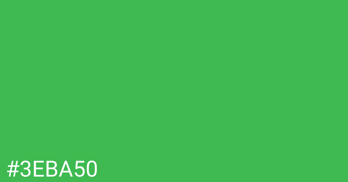 Hex color #3eba50 graphic