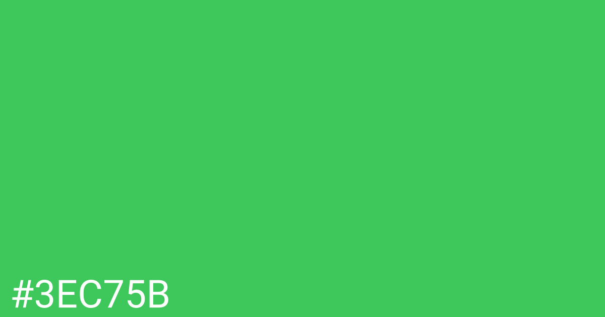 Hex color #3ec75b graphic