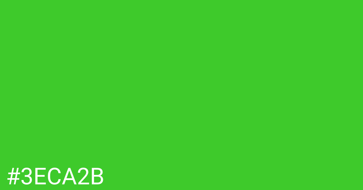 Hex color #3eca2b graphic